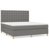 vidaXL Box spring postel s matrac&iacute; tmavě &scaron;ed&aacute; 160x200 cm textil