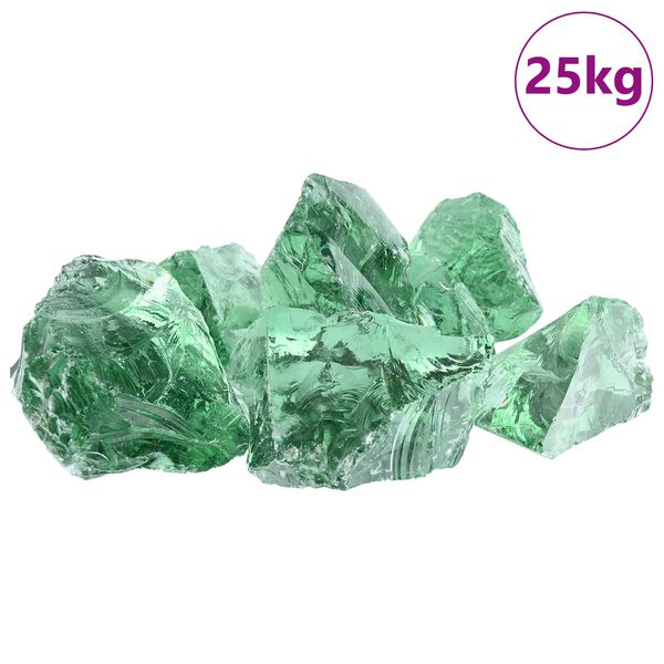 vidaXL Zahradn&iacute; kameny Světl&aacute; zelen&aacute; 12 cm Sklo