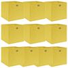 vidaXL &Uacute;ložn&eacute; boxy 10 ks žlut&eacute; 32 x 32 x 32 cm textil
