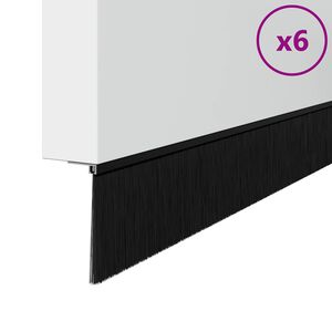 vidaXL &Scaron;roubovac&iacute; těsněn&iacute; dveřn&iacute;ho kart&aacute;če 6 ks Čern&aacute; 100 cm