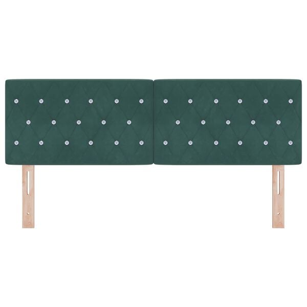 vidaXL Čelo postele s čelo Tmavě zelená 160 cm Umělá kůže