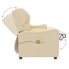 vidaXL 4místné masážní polohovací křeslo krémové textil