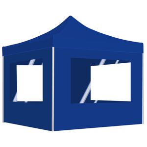 vidaXL Profesion&aacute;ln&iacute; skl&aacute;dac&iacute; party stan + stěny hlin&iacute;k 2 x 2 m modr&yacute;