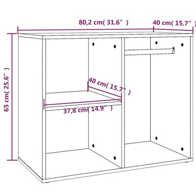 vidaXL Toaletní skříňka dub sonoma 80 x 40 x 65 cm kompozitní dřevo