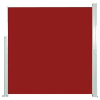 vidaXL Zatahovací boční markýza / zástěna 140 x 300 cm červená