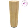 vidaXL N&aacute;bytkov&eacute; nohy 12 ks Hněd&aacute; &Oslash; 44 x 100 mm
