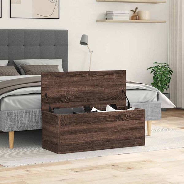 vidaXL &Uacute;ložn&yacute; box hněd&yacute; dub 90 x 35 x 35 cm kompozitn&iacute; dřevo