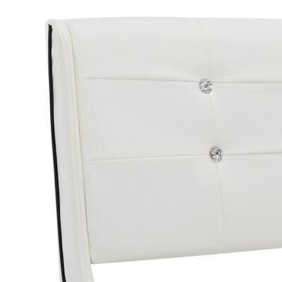 vidaXL Rám postele bílý umělá kůže 90 x 200 cm