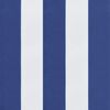 vidaXL Podu&scaron;ka na zahradn&iacute; lavici modr&eacute; a b&iacute;l&eacute; pruhy 150x50x7cm oxford