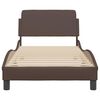 vidaXL R&aacute;m postele Dover hněd&yacute; 90x190 cm uměl&aacute; kůže