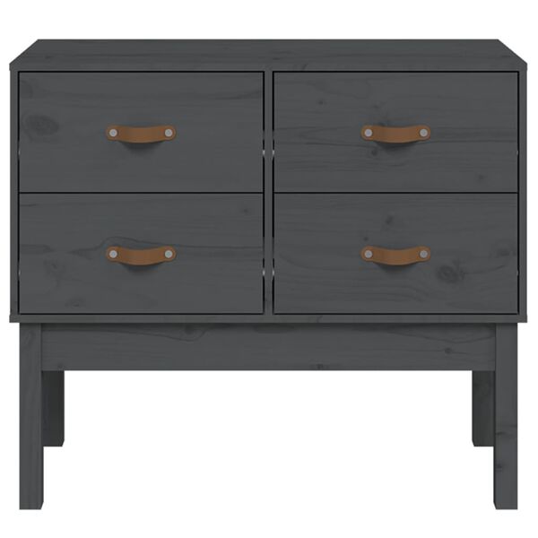 vidaXL Konzolová skříňka šedý 90x40x78cm masivní borové dřevo