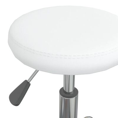 vidaXL Masážní stolička umělá kůže bílá