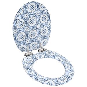 vidaXL WC sed&aacute;tko s funkc&iacute; pomal&eacute;ho skl&aacute;pěn&iacute; MDF motiv porcel&aacute;nu