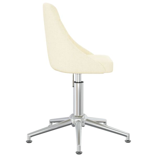 vidaXL Otočn&aacute; j&iacute;deln&iacute; židle kr&eacute;mov&aacute; textil