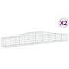 vidaXL Klenut&eacute; gabionov&eacute; ko&scaron;e 2 ks 400x50x40/60 cm pozinkovan&eacute; železo