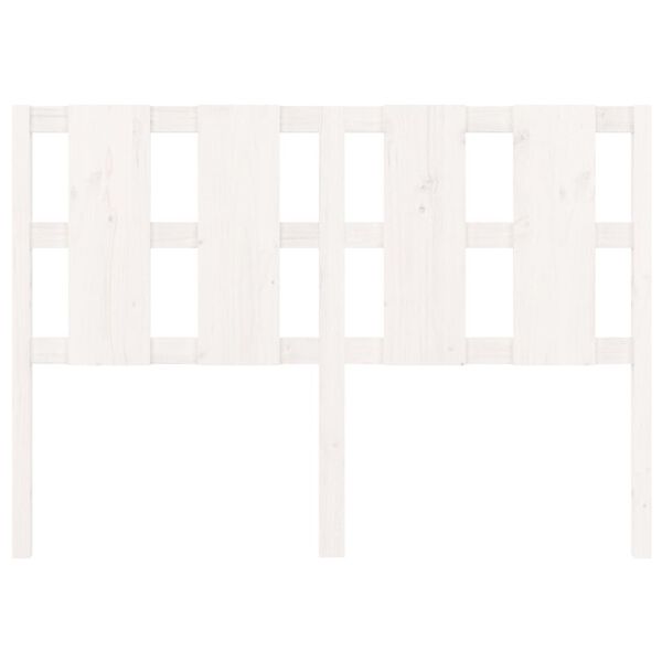 vidaXL Čelo postele bílé 125,5 x 4 x 100 cm masivní borovice