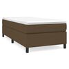 vidaXL Box spring postel s matrac&iacute; tmavě hněd&aacute; 90x200 cm textil