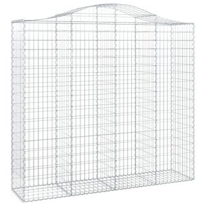 vidaXL Klenut&yacute; gabionov&yacute; ko&scaron; 200 x 50 x 180/200 cm pozinkovan&eacute; železo