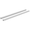 vidaXL Tyč Skř&iacute;ně 2 pcs Stř&iacute;brn&aacute; 664 x 15 x 29 mm Hlin&iacute;kov&aacute; slitina