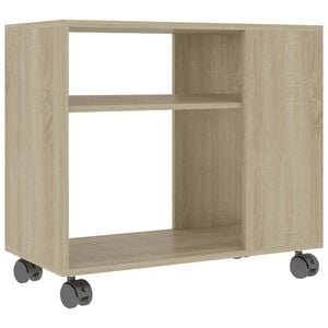 vidaXL Odkl&aacute;dac&iacute; stolek sonoma dub 70x35x60,5 cm kompozitn&iacute; dřevo