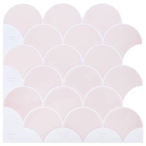 vidaXL Dlaždice s ryb&iacute;mi &scaron;upinami 10 ks Světle růžov&aacute; 30 x 30 cm