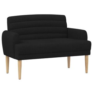 vidaXL Pohovka s knofl&iacute;kov&yacute;m pro&scaron;&iacute;v&aacute;n&iacute;m Čern&aacute; 116 x 67 x 80 cm Textil