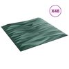 vidaXL N&aacute;stěnn&eacute; panely 48 pcs Kamenn&aacute; zelen&aacute; 50 x 50 cm XPS pěna