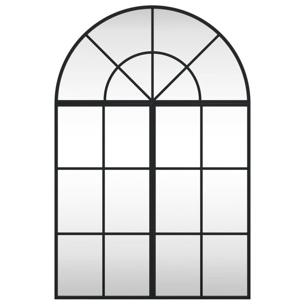 vidaXL N&aacute;stěnn&eacute; zrcadlo čern&eacute; 60 x 90 cm oblouk železo