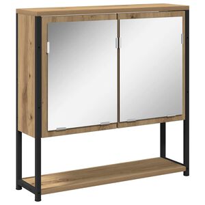 vidaXL Zrcadlov&aacute; skř&iacute;ň Artisanov&yacute; dub 60 x 16 x 60 cm kompozitn&iacute; dřevo