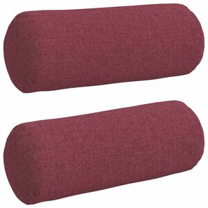vidaXL Pol&scaron;t&aacute;ře 2 ks textil V&iacute;no Červen&eacute; &Oslash; 15 x 40 cm