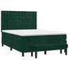 vidaXL Box spring postel s matrac&iacute; tmavě zelen&aacute; 140x190 cm samet