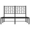 vidaXL Kovový rám postele s čelem černý 120 x 190 cm