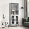 vidaXL Skř&iacute;ň highboard betonově &scaron;ed&aacute; 69,5x34x180 cm kompozitn&iacute; dřevo