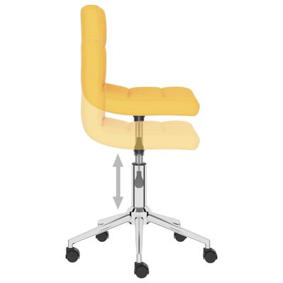 vidaXL Otočné jídelní židle 2 ks hořčicově žluté textil