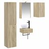 vidaXL Sada koupelnov&eacute;ho n&aacute;bytku 5 pcs Dub sonoma