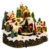 vidaXL V&aacute;nočn&iacute; vesnička s vl&aacute;čkem SALO 25,5 x 20 x 23 cm Pryskyřice