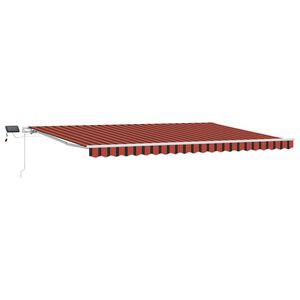 vidaXL Stahovac&iacute; mark&yacute;za oranžov&aacute; a hněd&aacute; 500 &times; 350 cm L&aacute;tka a hlin&iacute;k