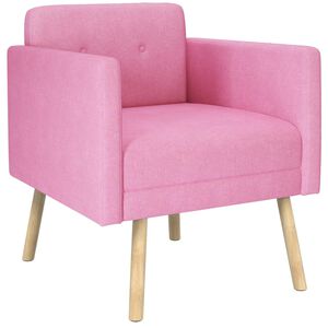 vidaXL Akcentn&iacute; křeslo Růžov&aacute; Textil
