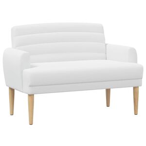 vidaXL Pohovka s knofl&iacute;kov&yacute;m pro&scaron;&iacute;v&aacute;n&iacute;m B&iacute;l&aacute; 116 x 67 x 80 cm Textil