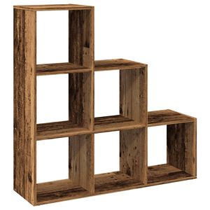 vidaXL Knihovna/děl&iacute;c&iacute; stěna 3patrov&aacute; old wood 99x29x99 cm kompozit
