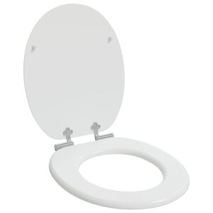 vidaXL Toaletn&iacute; sed&aacute;tko s tlumen&yacute;m zav&iacute;r&aacute;n&iacute;m B&iacute;l&aacute; 44 x 38 cm MDF deska