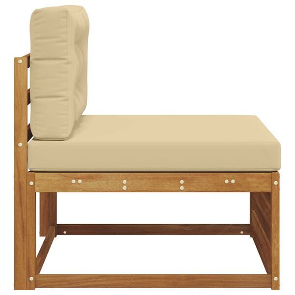 vidaXL Zahradn&iacute; prostředn&iacute; pohovka Masivn&iacute; ak&aacute;tov&eacute; dřevo Př&iacute;rodn&iacute;