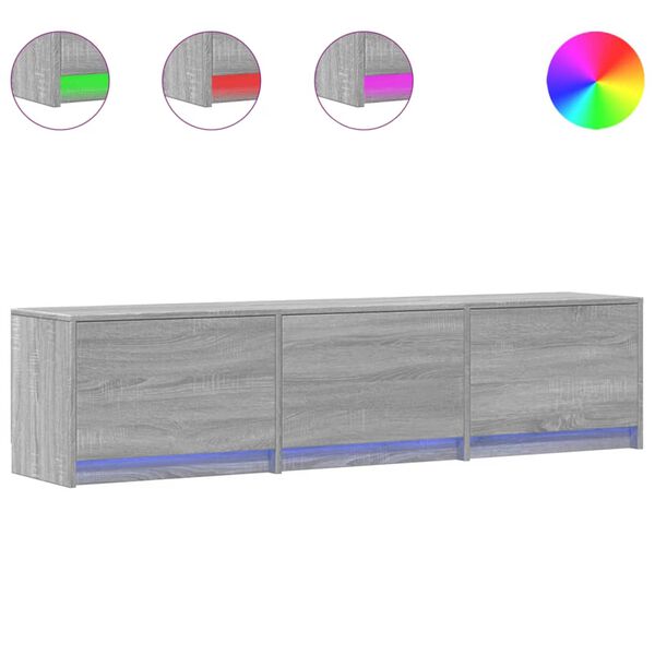 vidaXL Televizn&iacute; skř&iacute;ň &Scaron;ed&aacute; Sonoma 165 x 34 x 40 cm kompozitn&iacute; dřevo