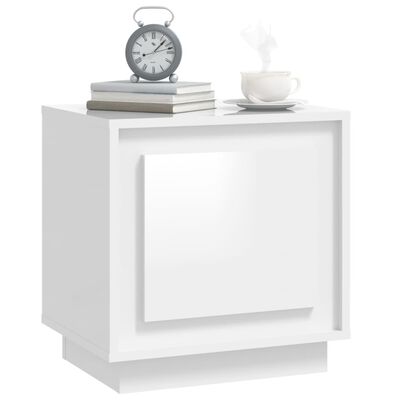 vidaXL Noční stolek bílý s vysokým leskem 44x35x45 cm kompozitní dřevo