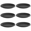 vidaXL Kruhov&yacute; květinov&yacute; t&aacute;cek 6 pcs Čern&aacute; &Oslash; 14 x 2 cm Plast