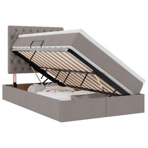 vidaXL Postel s &uacute;ložn&yacute;m prostorem a matrac&iacute; s čelo Taupe 120 x 200 cm
