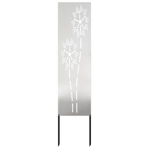 vidaXL Soukrom&iacute; na zahradě Řezac&iacute; Stř&iacute;brn&aacute; 32 x 140 cm Nerezov&aacute; ocel
