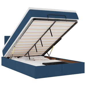 vidaXL Osmansk&aacute; postel s matrac&iacute; & LED modr&aacute; 120x190cm l&aacute;tka