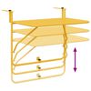 vidaXL Závěsný balkonový stůl Hořčicově žlutá 60 x 39 x 65 cm Ocel