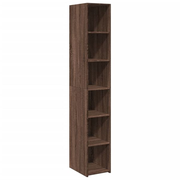 vidaXL Skř&iacute;ň highboard hněd&yacute; dub 30 x 41 x 185 cm kompozitn&iacute; dřevo